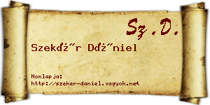 Szekér Dániel névjegykártya