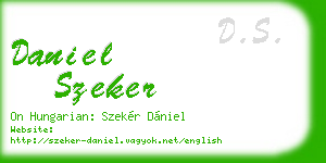 daniel szeker business card