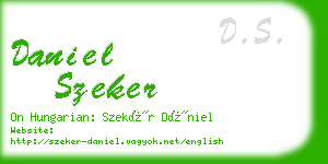 daniel szeker business card